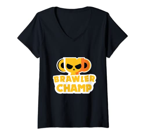 Mujer Star Gamers Gaming Stars Idea De Regalo Brawler Boy Brawl Cam Camiseta Cuello V