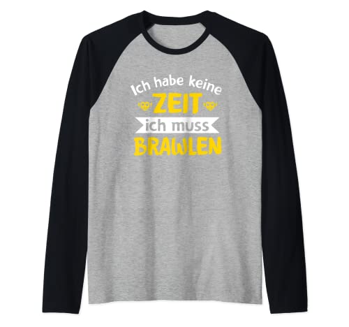 No tengo tiempo, tengo que pelear - Brawl for Stars Camiseta Manga Raglan