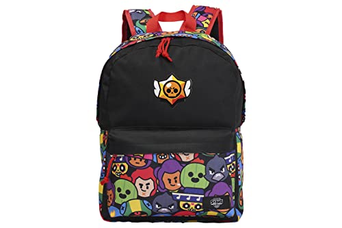 Brawl Stars - Mochila Juvenil, Adaptable a Trolley, Accesorio Escolar, Multicolor (CyP Brands)