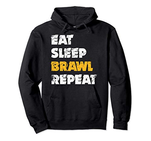 Eat, Sleep, Brawl, Repeat. Ver 8. Sudadera con Capucha