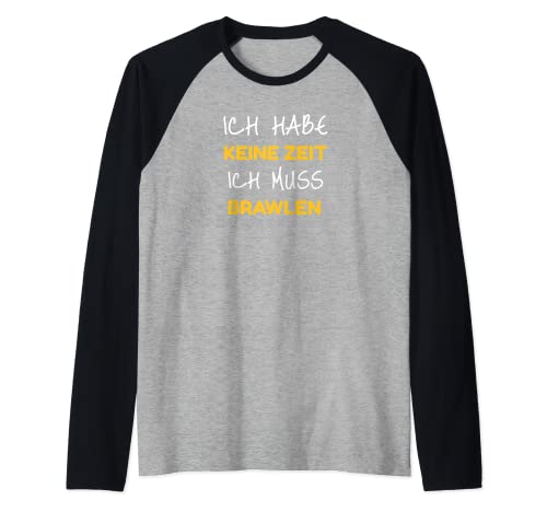 No tengo tiempo, tengo que pelear - Brawl for Stars Camiseta Manga Raglan
