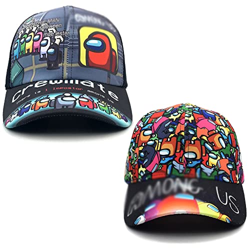 Juego de 4 Wolf Killing Fashion Gorra de Béisbol Gorra para el Sol al Aire Libre Wolf Killing Juego Periférico Tema Hip Hop Estilo Casual Gorra de Béisbol de Algodón Unisex para Movimiento Diario